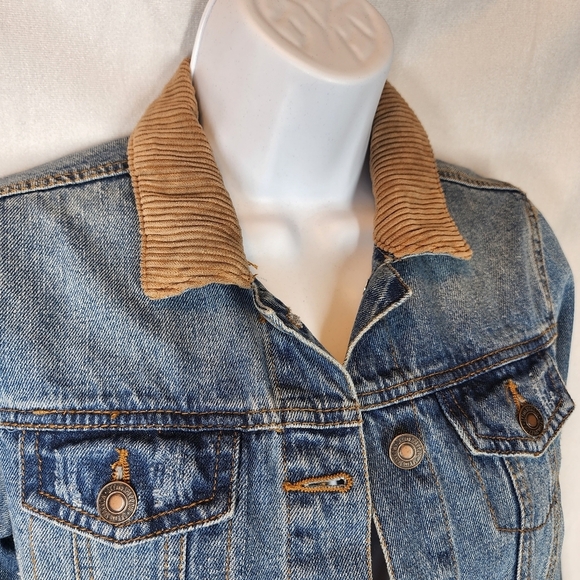 Sky and Sparrow denim corduroy collar jacket - Picture 1 of 10